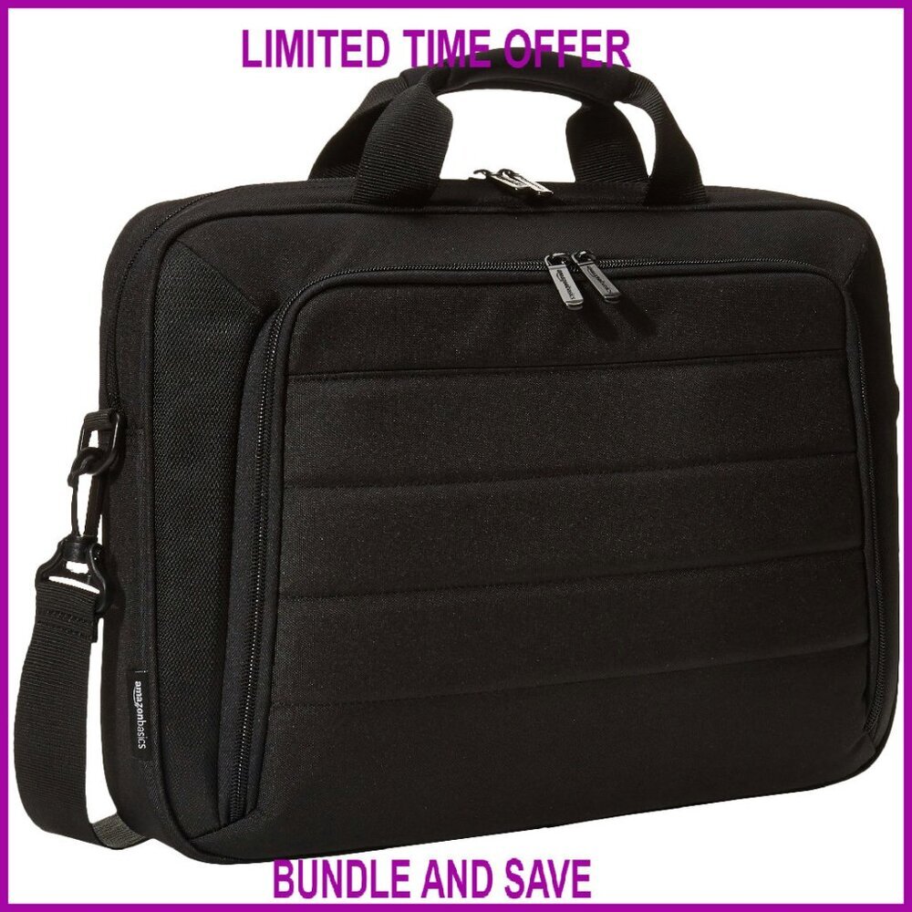 15.6 Inch Laptop Shoulder Bag Durable Polyester Briefcase Travel Work